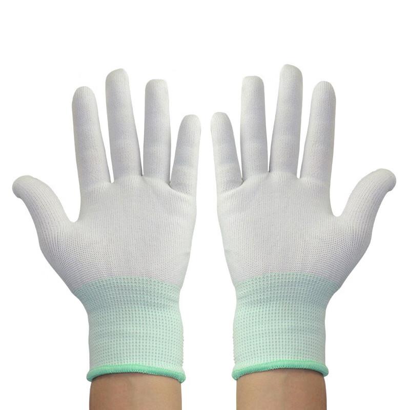 Lihe 13-Gauge Anti-Static PU Finger-Coated Nylon Work Gloves M