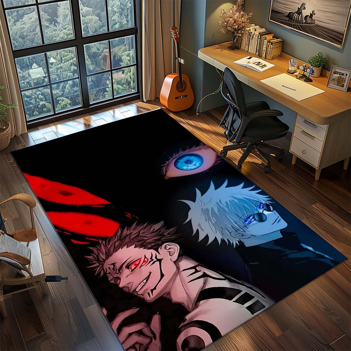 

Jujutsu Kaisen Anime Rug Carpet Large Area Rug Non Slip Washable Floor Mat Gamer Room Bedroom Home Decor 60x90cm