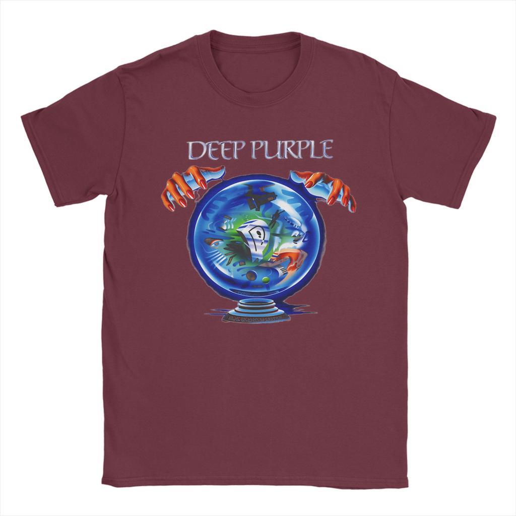 Unisexs Band Deep Purple Art T Shirts 100 Cotton Tops Novelty Short Sleeve O Neck Tees Printed TShirts