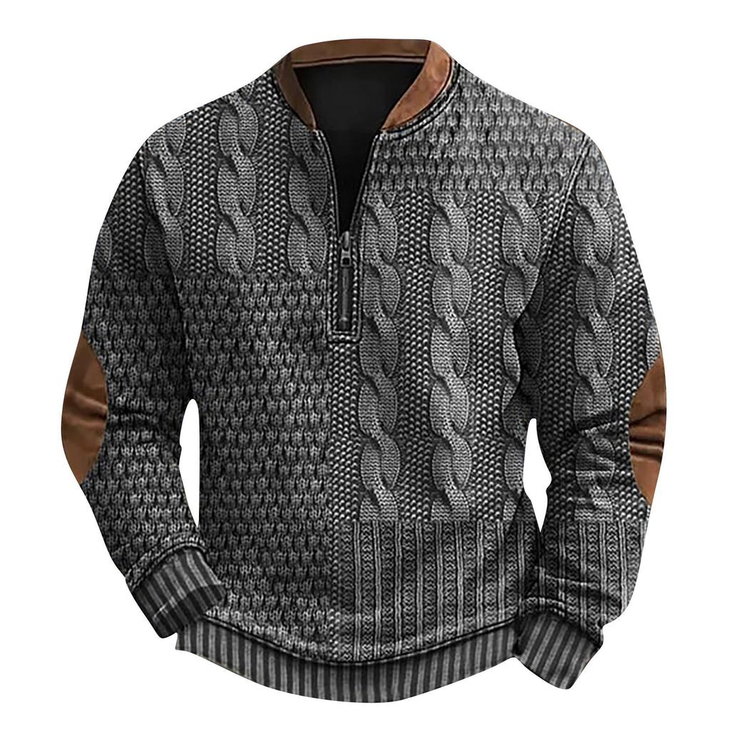 Men's Retro Casual Gradient Printed Sweatshirt