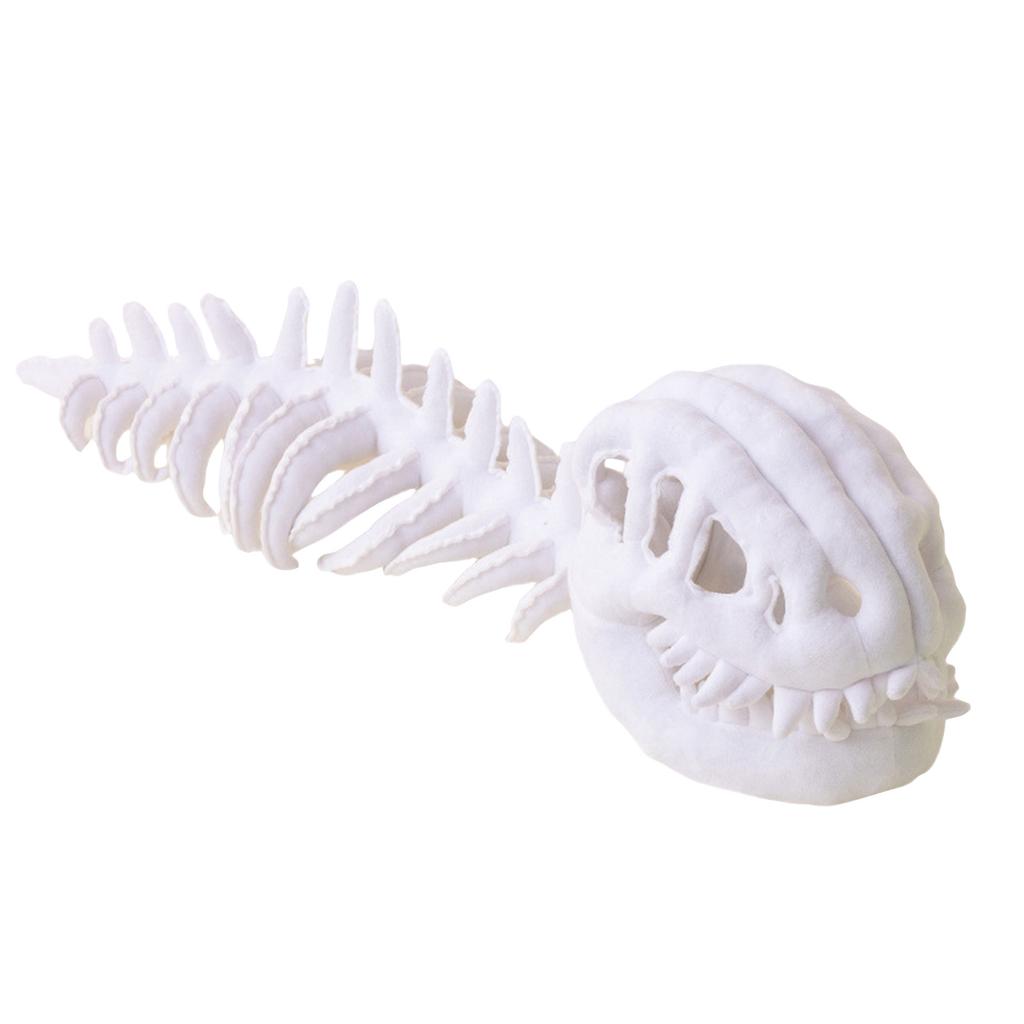 Dinosaur Skeleton Shaped Plush Toy Soft Stuffed Animal Unique Fossil Design for Home Decor and Collectible Display