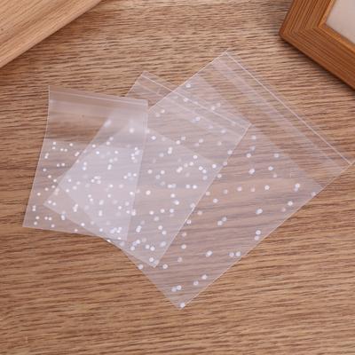 100 Teile/los Kunststoff Klar Zellophan Tasche Polka Dot Candy Keks Geschenk Tasche Selbst Klebe Tasche Party