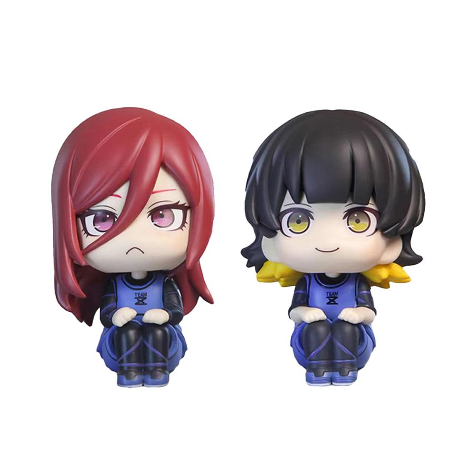 11CM Isagi Yoichi Doll Blue Lock Action Figures Q Version Chigiri Hyoma Bachira Meguru Nagi Seishiro Figure PVC Ornament Toys