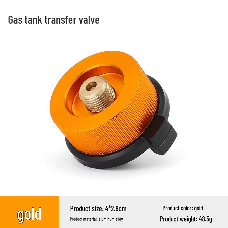 Outdoor Langer Gaskartuschen-Umrüstkopf mit selbstschließendem Kupferkern für Campingkocher