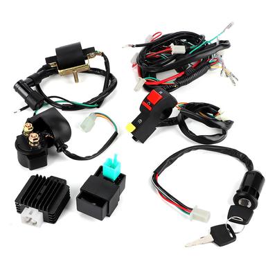 Complete Kick Start Engine Wiring Harness Kit for 110cc Dirt Bike Modified Parts