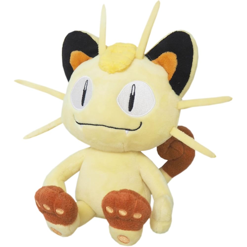 San-ei Trade Pocket Monster All Star Collection Meowth Plush Toy 21cm Height