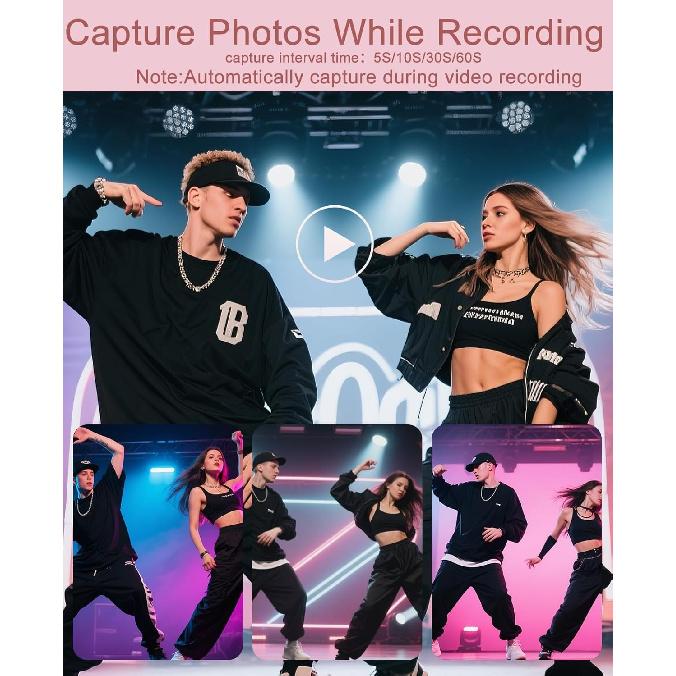 FLATIC Digital Camera, 5K 75MP Cameras for Photography with WiFi & 64GB TF Card, Autofoucs Vlogging Camera for YouTube with 180° Flip Screen,