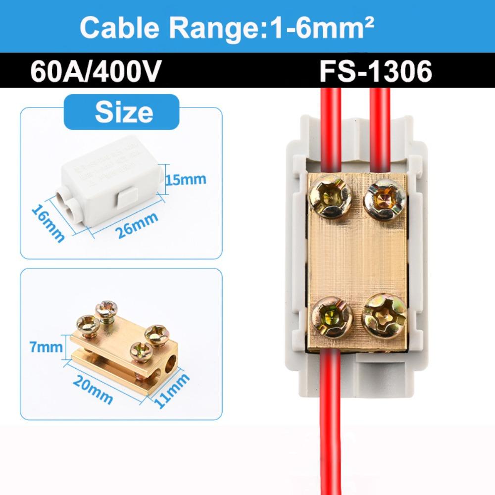 Electrical Connectors Conductor Brass High Power Splitter Large Current Universal Wire Connector Terminal Blocks Electrical
