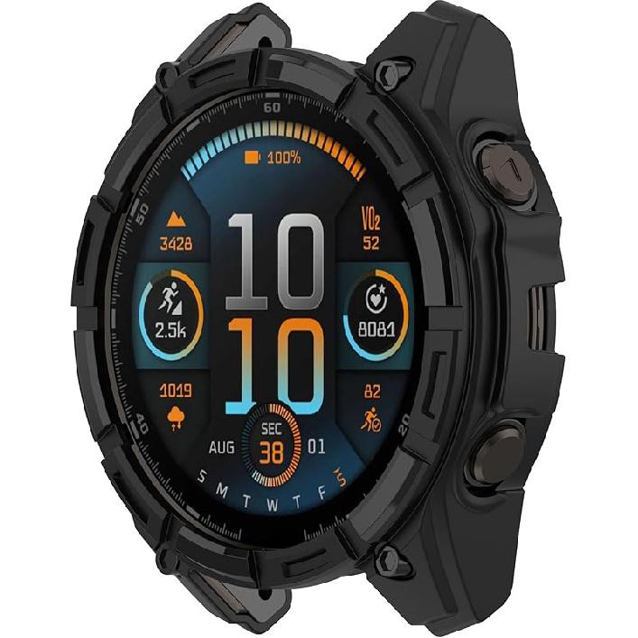 Совместимый с Garmin Tactix 8 Solar 51 мм, устойчивый к царапинам ТПУ, военная защитная прочная чехол-бампер для Garmin Tactix 8 Solar 51 мм