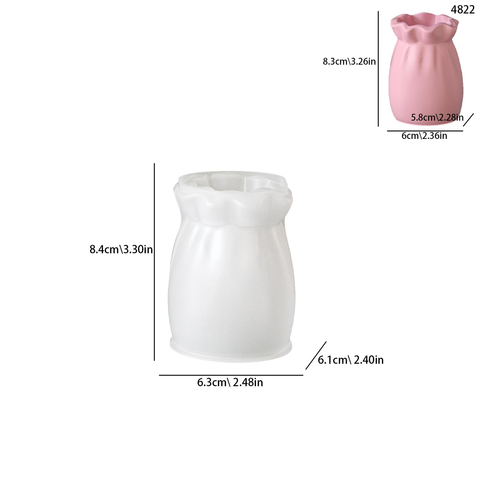 

Ins Wind Blessing Bag Vase Silicone Mold Handmade DIY Aromatherapy Gypsum Cement Flower Arrangement Storage Tank Decoration Mold
