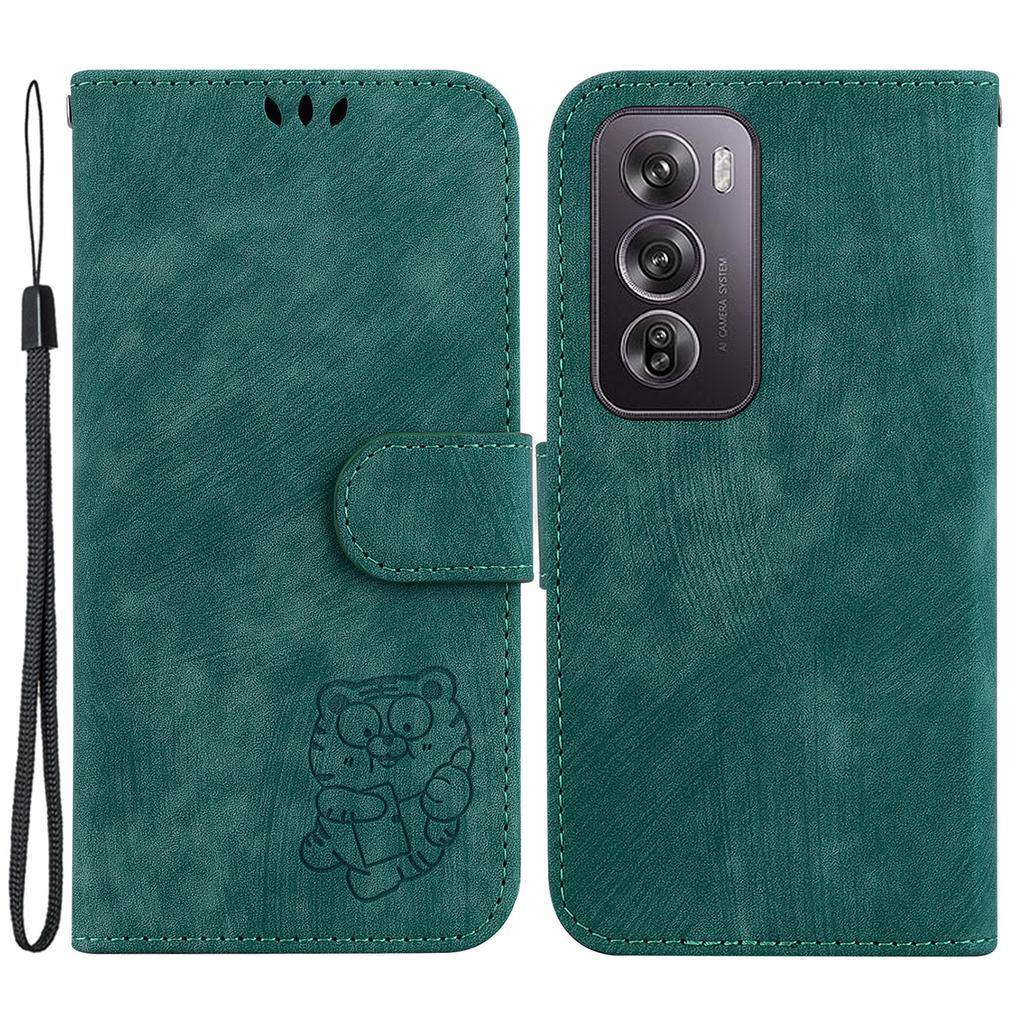 Für Oppo Reno12 Pro 5G (Global) Ständerhülle Niedlicher Tigeraufdruck Leder Brieftasche Handyhülle