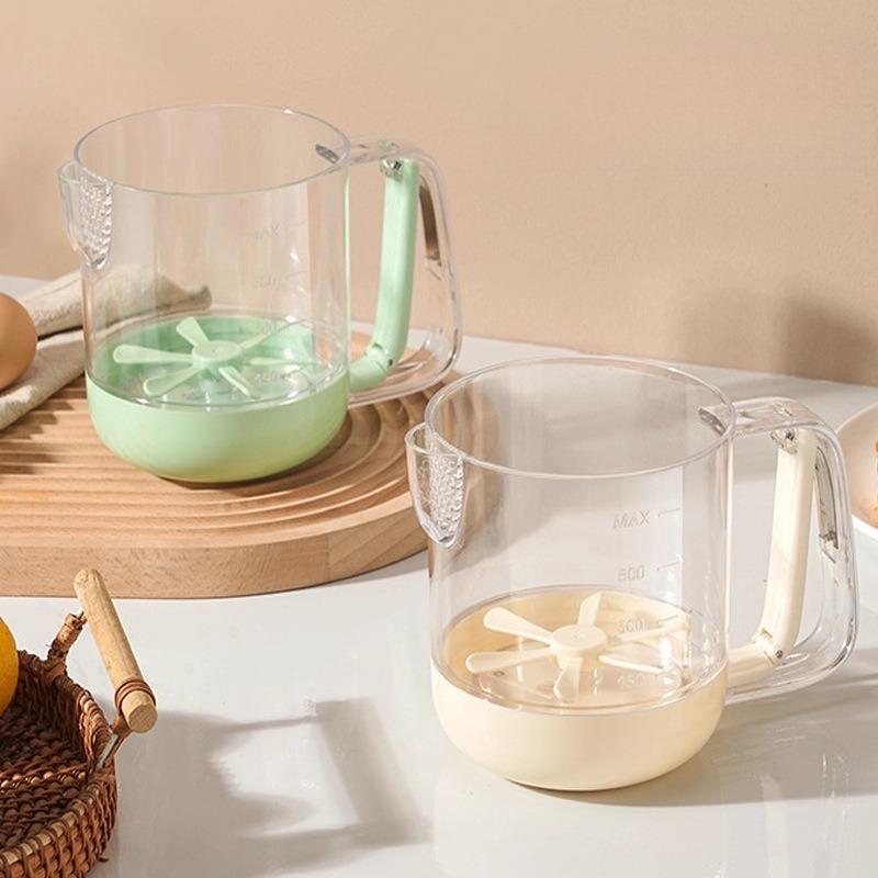 1pcs Multifunctional Egg Mixing Cup Home Egg Beater Whipped Handheld Baking Kitchen Egg Tool Manual Mixing Container