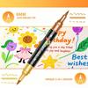 12/24 Pcs Dual Tip Glitter Markers, 2-In-1 Double Color Shiny Pens For Diy Craft, Rock Painting, Kids Art, School Supplies