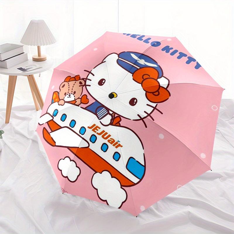 1pc Hello Kitty Airplane Umbrella with Plastic Handle,Suitable for All Seasons Home Travel Outdoor UmbrellaSanlio264