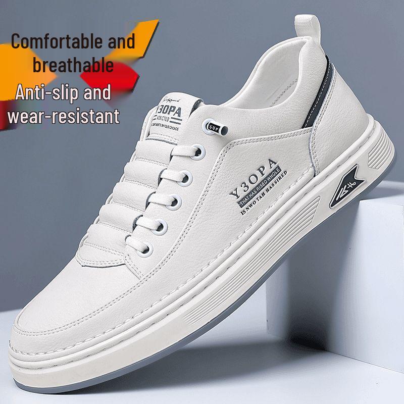 

Men s Casual Genuine Leather Non-Slip Breathable Board Shoes 38