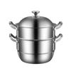 SULIT Thick 316 Stainless Steel Double-Layer Steamer Pot