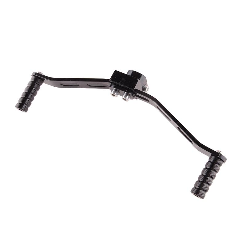 Dual 2 Way Motorcycle Gear Shift Shifter Lever Footrest Pedal Universal Black Aluminum Alloy