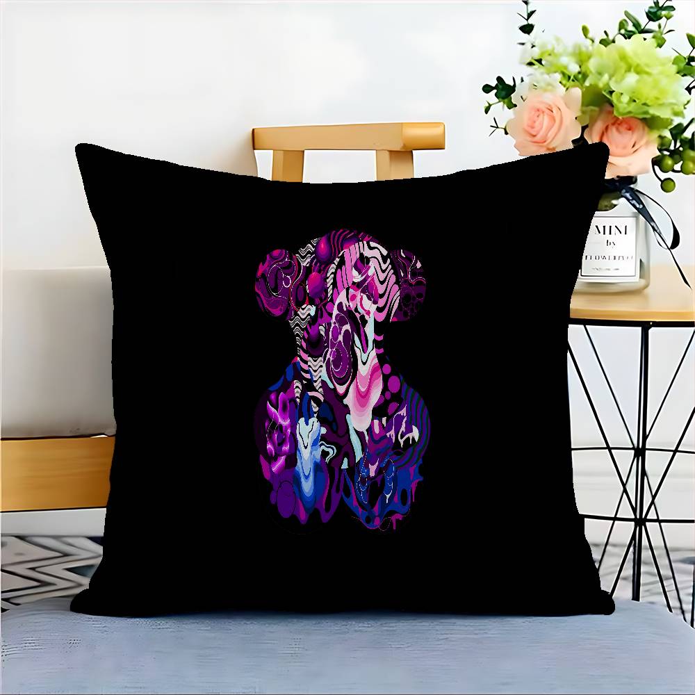 Cute T-TOUSes Bear Pillow Cushion Cover Pillowcase Living Room Sofa Home Decor Customized