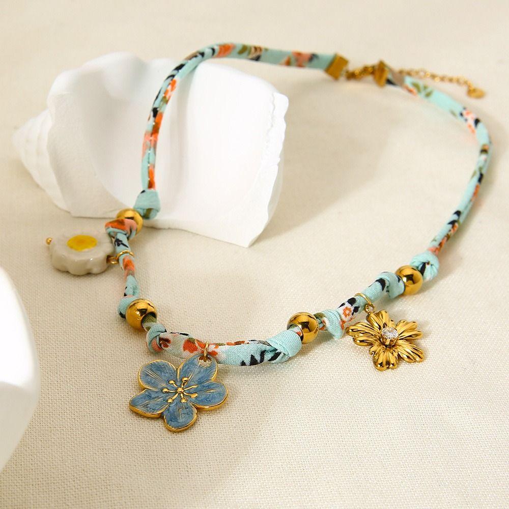 Jelly Fish Beach Ocean Series Necklace Starfish Blue Bead Necklace  Girls