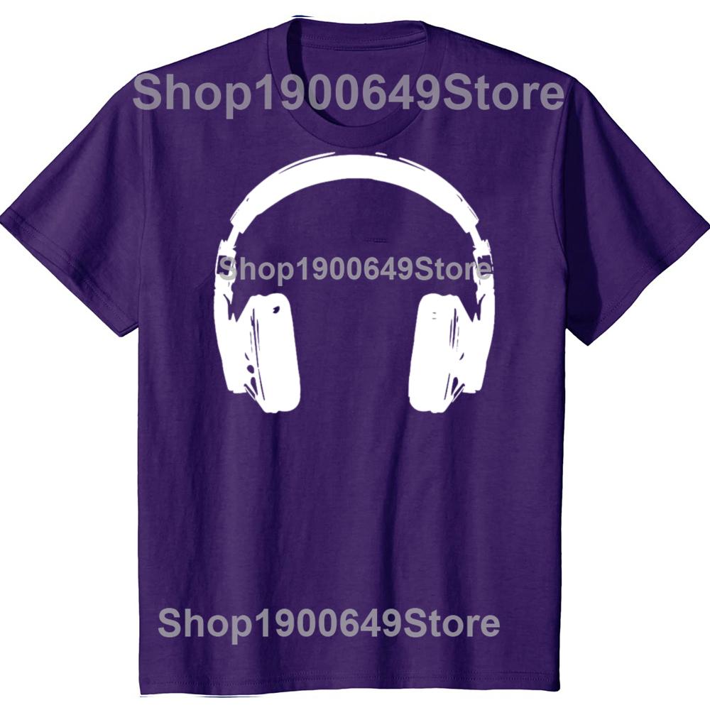

Funny Music Dj Headphones Graphic Tshirts Men Womens Fashion Casual Tshirt 100 Cotton Loose Oversized T Shirt Summer 3XL