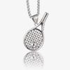 New Badminton Racket Trendy Hip-hop Tennis Racket Accessories Necklace Pendant