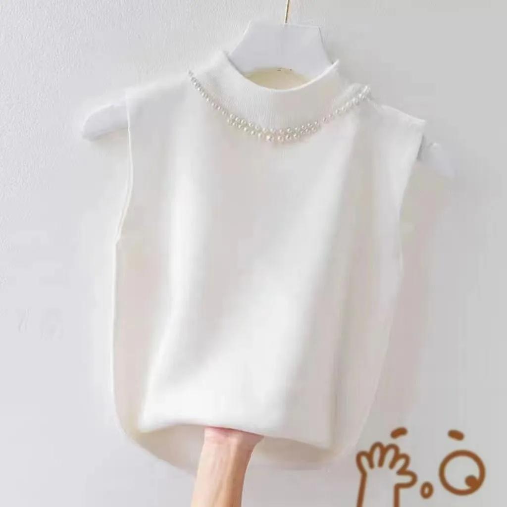 WTEMPO Spring Summer Sleeveless Bottoming Tank Tops Large Size Women's Solid Color Casual Versatile V-Neck Camisole Vests