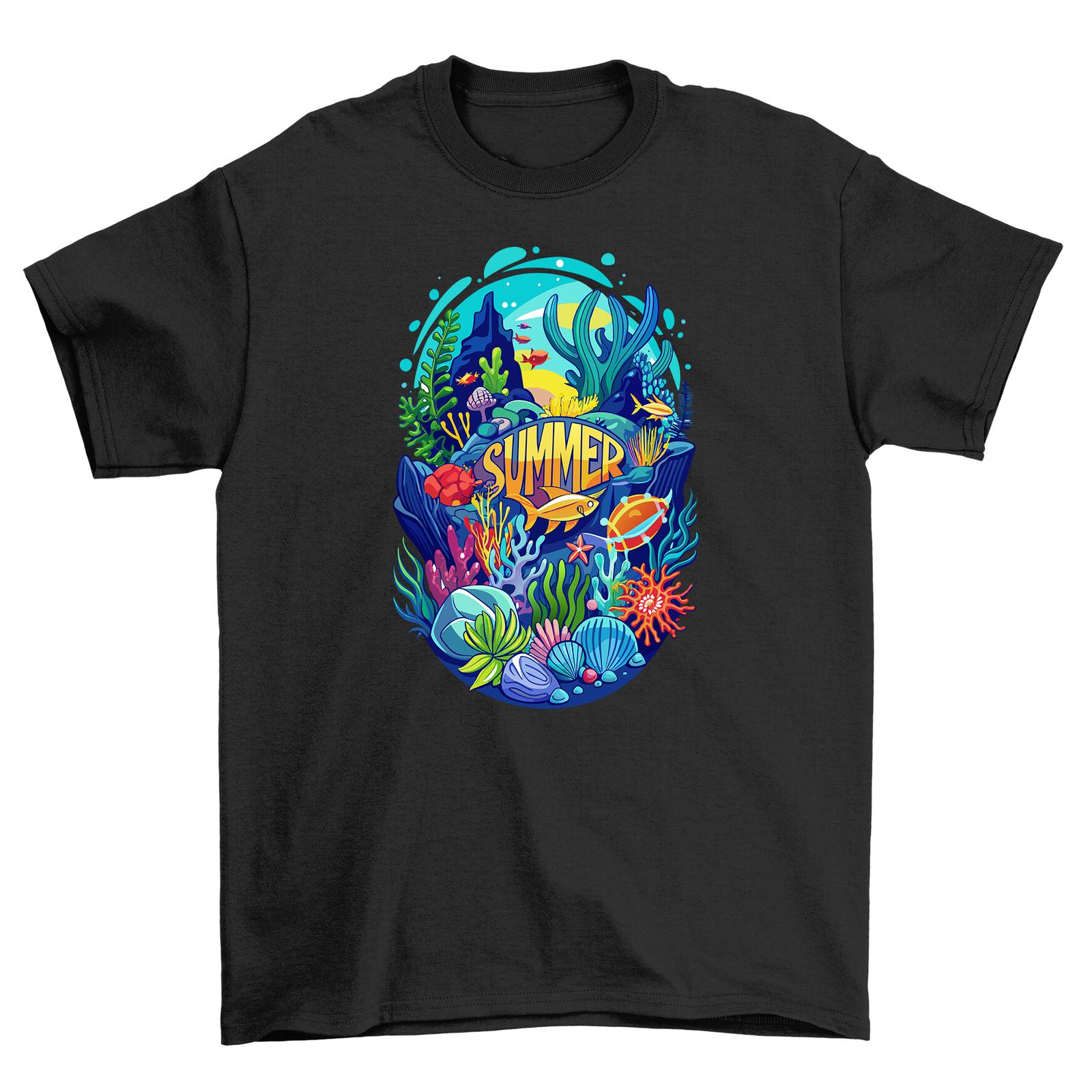 

Sunny 90 s Fishy Fun Time T-Shirt Mens Womens Tees Top - Dive into Nostalgia! 100% Cotton, Unisex Pri 3XL