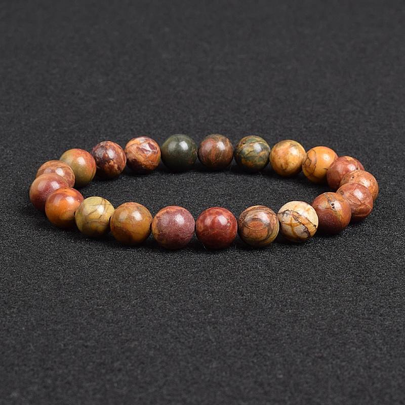 Brățară din piatră naturală autentică, apatit, lapis lazuli, agat, cristal, ochi de tigru, margele de înaltă calitate, brățară pentru bărbați, bijuterii, brățară