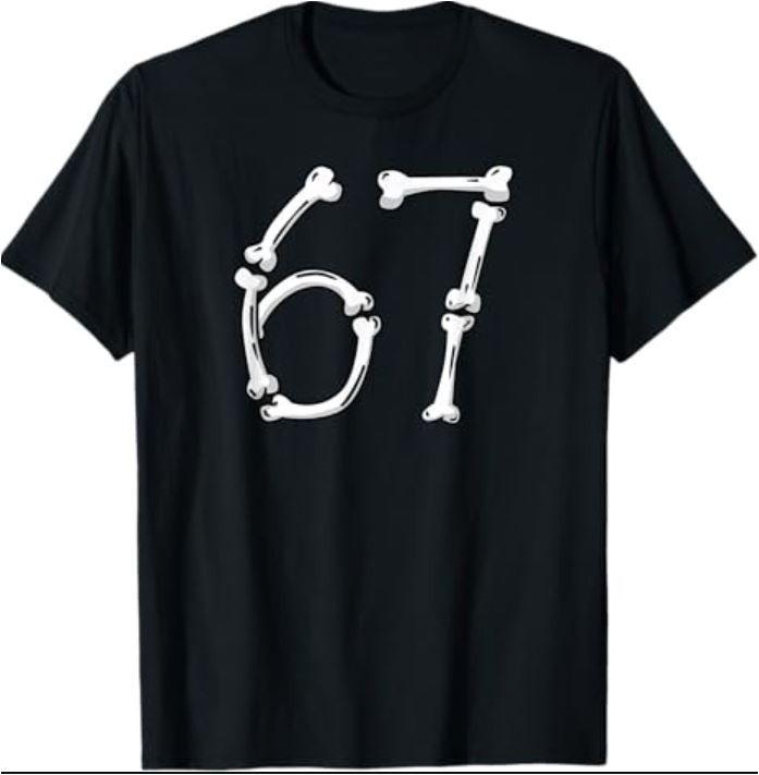 Halloween Number 6 7 Bones Skeleton Costume T-Shirt Unisex T-Shirt L