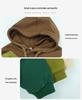 Children's Solid Color Kangaroo Pocket Hooded Sweatshirt - Autumn 2024