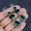 Natural Chrome Diopside Gemstone Handmade 925 Sterling Silver Earring 2.56" Y7Y61
