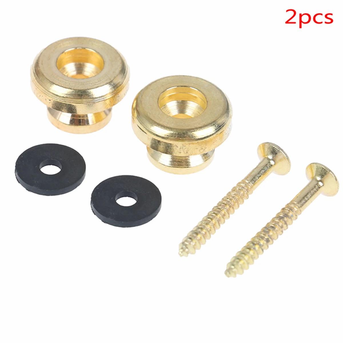 

2 шт., фиксирующие колышки для гитарного ремня, стопорные штифты, кнопки для гитары, акустическая электрическая бас-гитара золотой