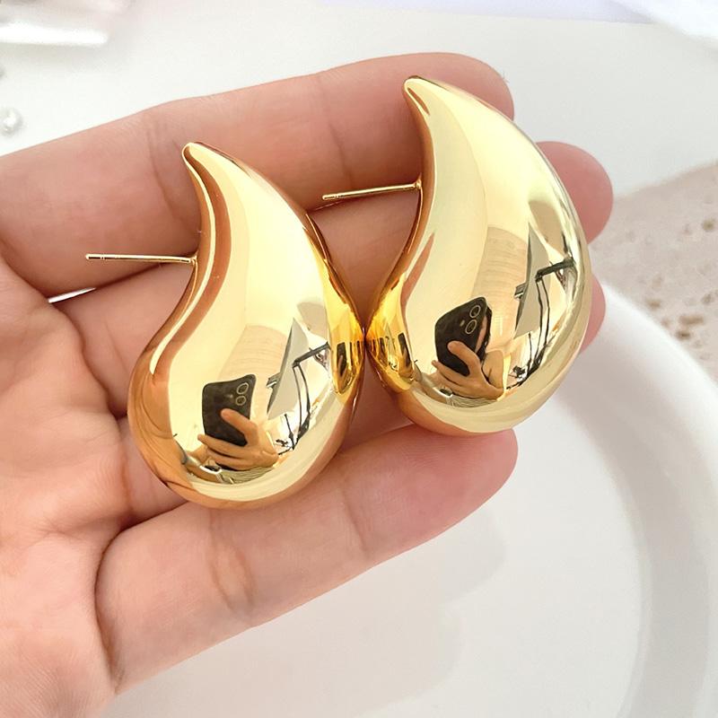 Water Drop Mirror Stud Earrigs for Women Classical Fashionable Teadrop Earrings Female European and American Style Eardrop Jewelry