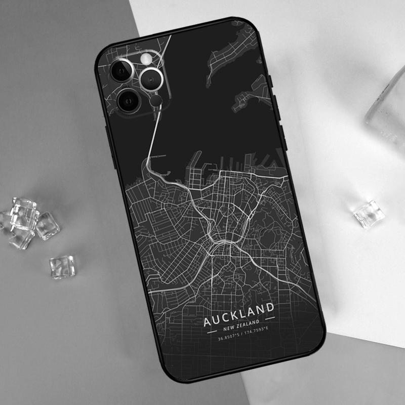 Ins Travel Country Sketch City Map Phone Case For iPhone 16 Pro Max 13 12 Mini 11 14 15 Pro Max XR 16 15 Plus 16e Cover Shell