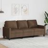 Vidaxl 3-Seater Sofa, Brown, 180 Cm, Upholstered In Fabric