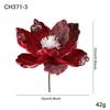 New 15CM Artificial Poinsettia Flower Glitter Sequins Christmas Glitter Flower Sparkling Sequins Flower Home Decoration
