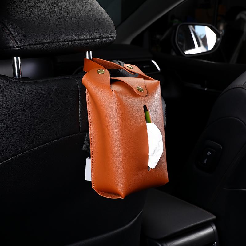 

Car Tissue box back seat hanging sun visor/armrest box home paper holder kitchen room paper towel storage case cover dispenser