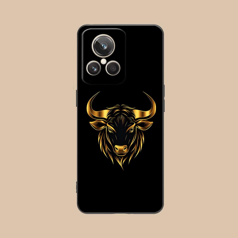 

Bull Head Phone Case for Realme GT 8 Neo Pro C75 73 71 C67 65 C55 53 C35 31 C20 15 Soft TPU Shockproof Cover realme C15