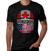 Canadian Grown With American Roots Tshirt Basic Solid Color Short Sleeve Tshirt