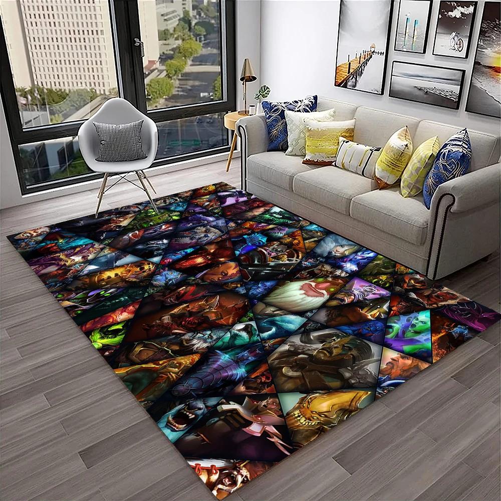 3D Классика Игра Dota2 Геймер HD Ковер Коврик для Дома Гостиной Спальни Дивана Прихожей Декор, Коврик для Игровой Зоны Детей Нескользящий Напольный Коврик 40x60cm