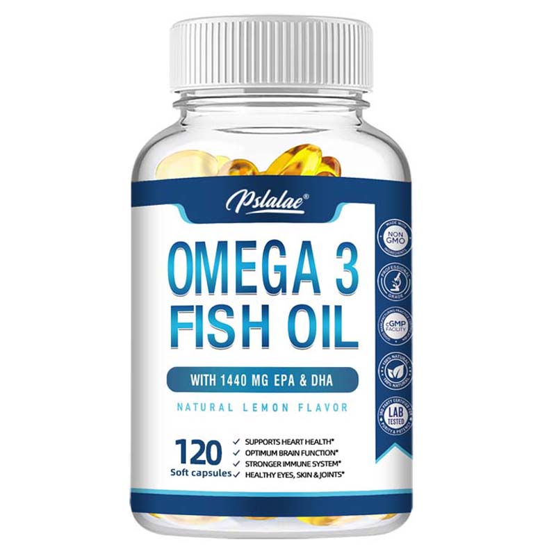 Triple-strength Omega-3 Fish Oil Capsules, Wild-caught EPA and DHA, Omega-3 Fatty Acids, Suitable for Adults.