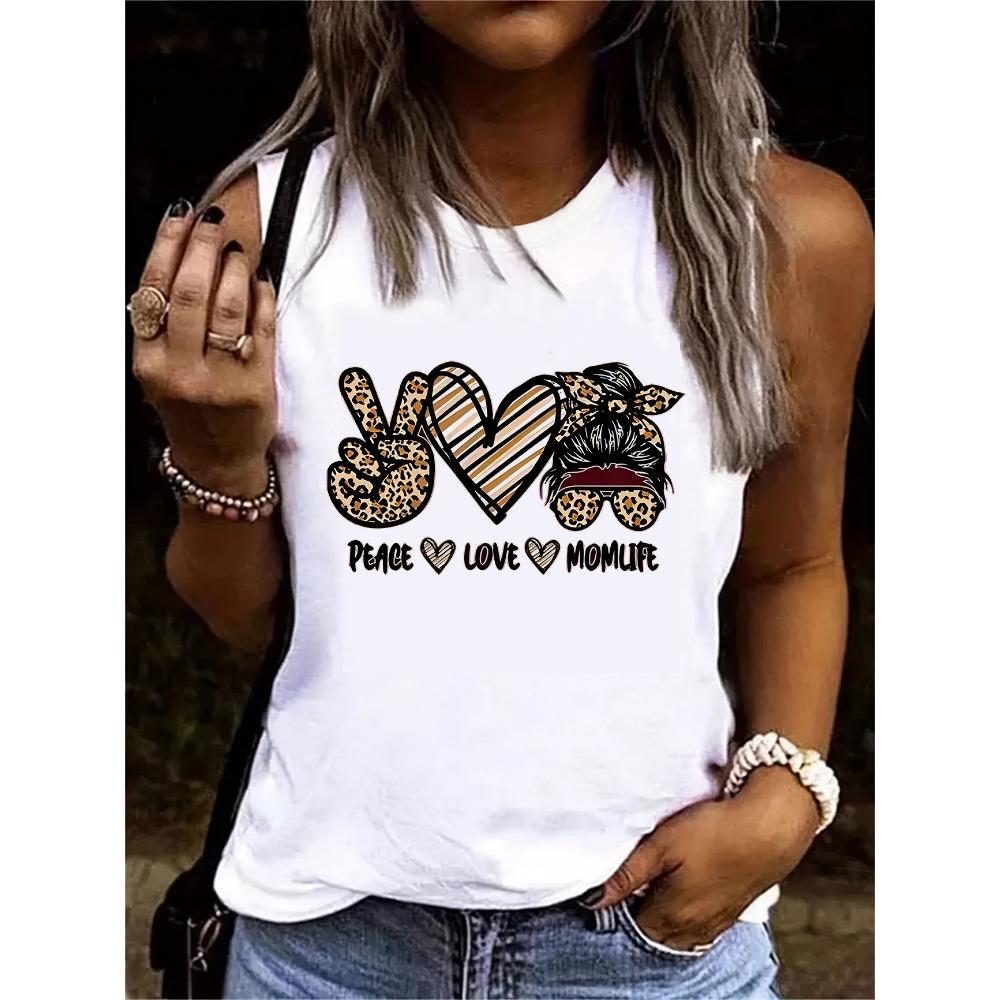 Women s sleeveless round neck casual top with vest pattern S