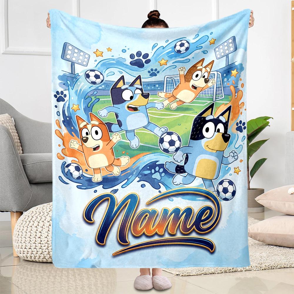 Paw Patrol Halloween Night Personalized Name Blanket Lightweight Customizable Blanket Comfortable for Couch Livingroom Living Room Home Decor