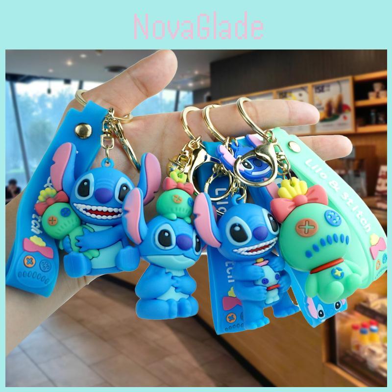 Adorable Cartoon Stitch Backpack Keychain Plush Simple Cute Keyring Accessory