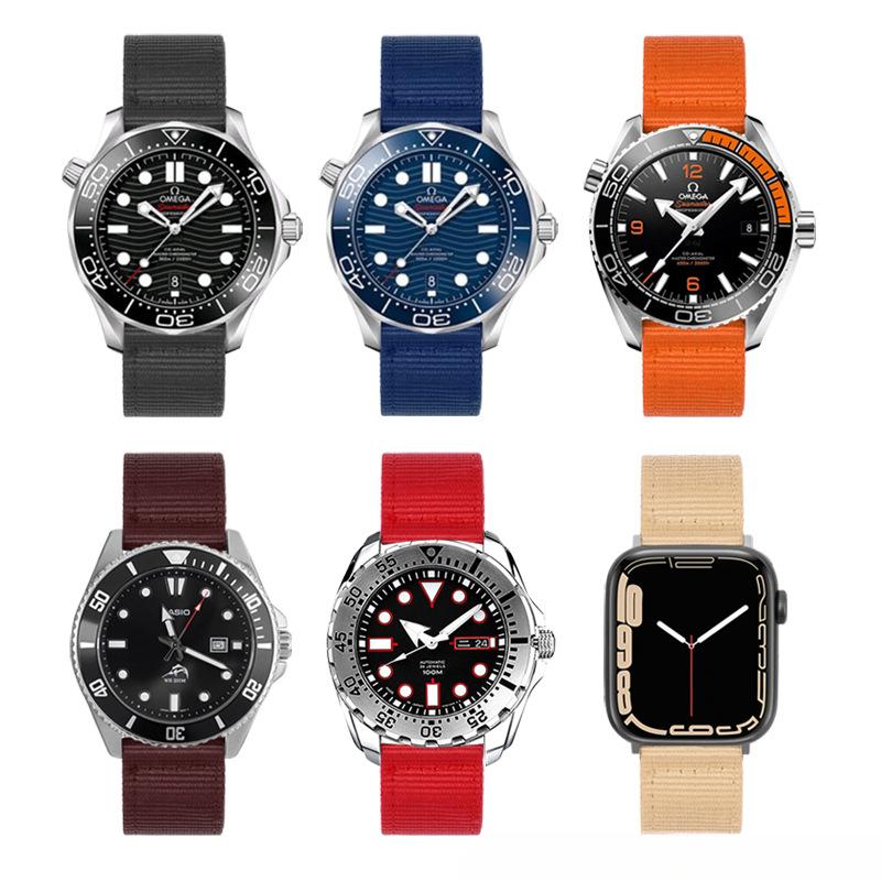 18mm 24mm 22mm 20mm Woven Nylon Watch Sport Strap Band For Samsung Galaxy 7 4 5 6 Gear S3 Classic Active 2 for Amazfit Xiaomi Huawei Fabric Band
