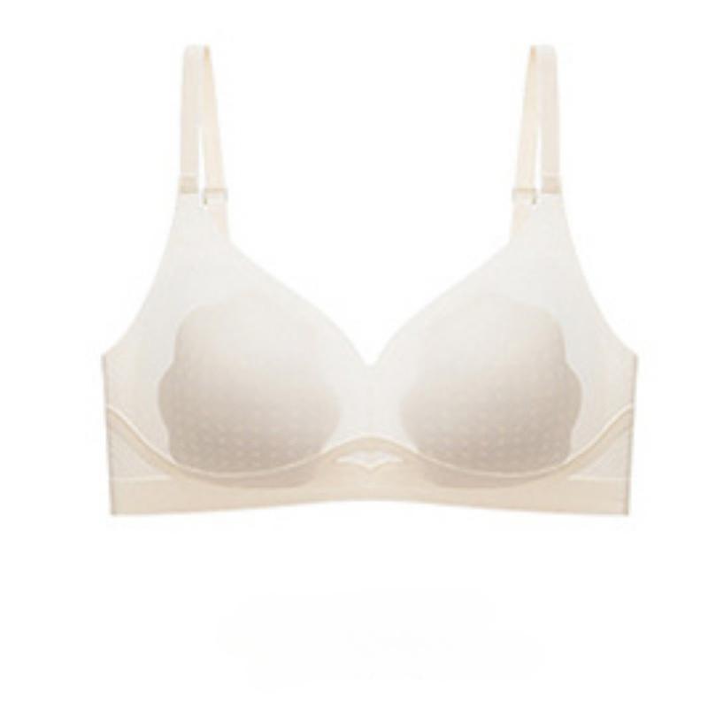 

Chinese Style Cool and Seamless Soft Support Underwear Ultra-thin Large Chest Small Chest Push-up Large Backless Bra XL