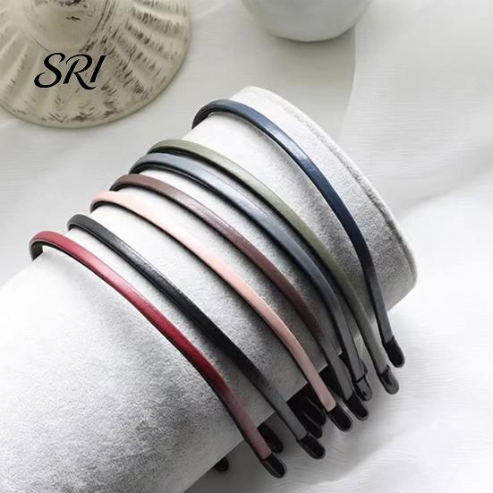 Curved Headband Anti-Slip Plastic Thin Hair Hoop with Design Basic Style Stable Fit No Pressure Makeup Accessory Low Saturation Color