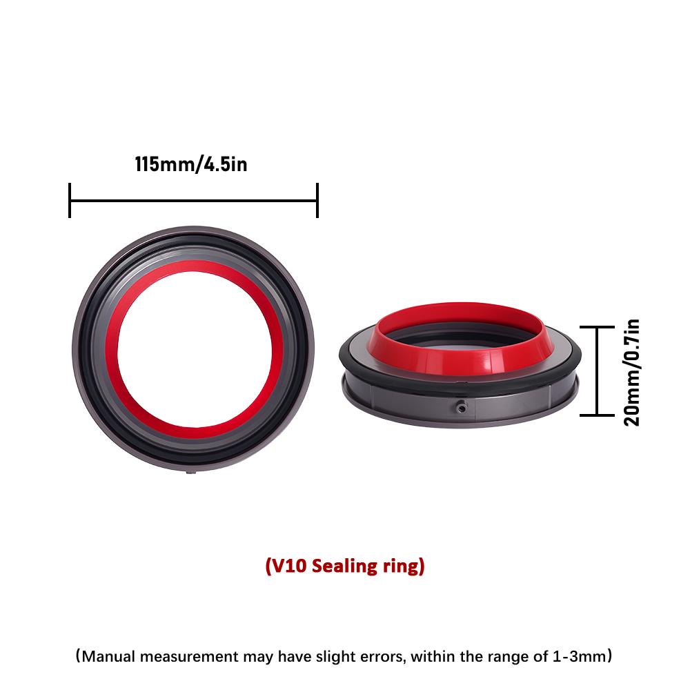 Sealing Ring And Base Lid for Dust Bin Top Fixed Dust Cup Replacement Part for Dyson V6 V7 V8 V10 V11 V12 V15 Vacuum Cleaner