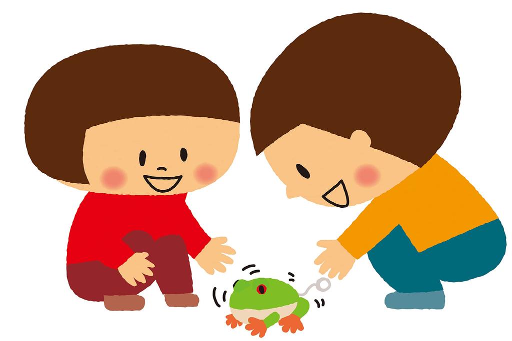 Iwaya's Eco Sound Series, Ecokoe Kaeru, recreates the sounds of living creatures without the use of batteries. This frog, a red-eyed tree frog, is a