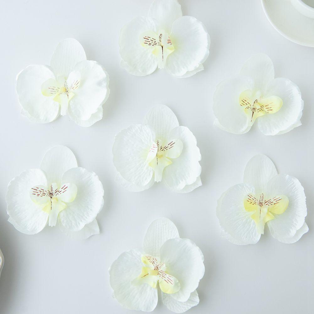 5/10pcs Silk Artificial Simulation Flower Moth Orchid Home Vase Outdoor Garden Wedding Decor DIY Gift Christmas Wreath Festival